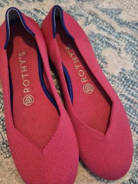 Rothy's Women's Hot Pink Knit Ballet Flats
